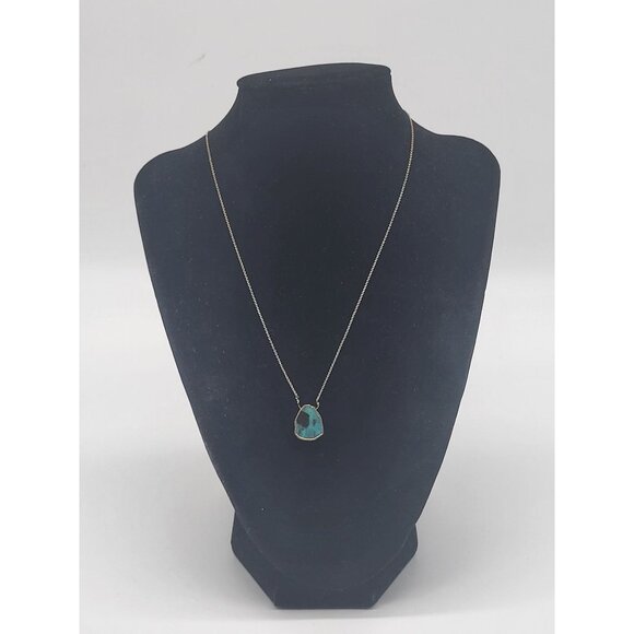 Luna Norte Jewelry - LUNA NORTE Earth Wind & Fire Necklace Turquoise Gold Plated Brass Dainty